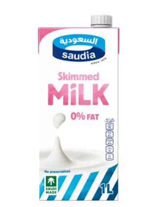 حليب السعودية خالي الدسم 1 لتر
