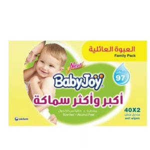 بيبي جوي مناديل مبللة سميكة وكبيرة معطرة 40 قطعة